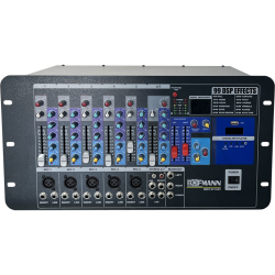 SKM 1000STR 7 KANAL 500W MONO REVERB'LÜ SMPS D CLASS POWER MİKSER AMPLİFİKATÖR - Bofmann