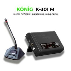 KÖNİG K-301 UHF TEK KANAL KÜRSÜ MİKROFON - König